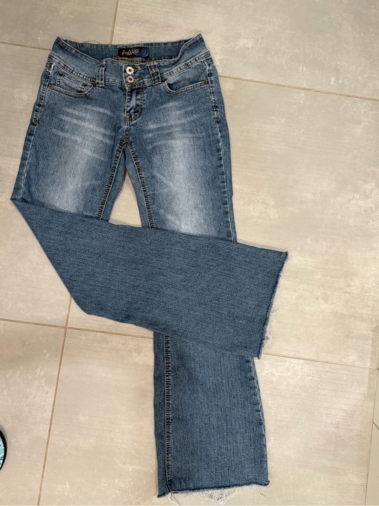 Angels Denim - Angels Medium Blue Flare Jeans with Raw Edge